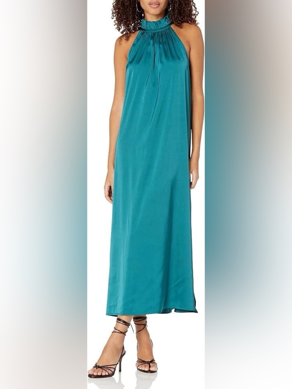 The Drop Arlette Silky Stretch Halter Maxi Dress